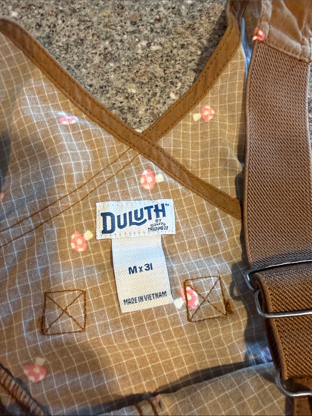 Duluth Trading Co Brown Mushroom Cargo Overalls - Picture 2 of 4